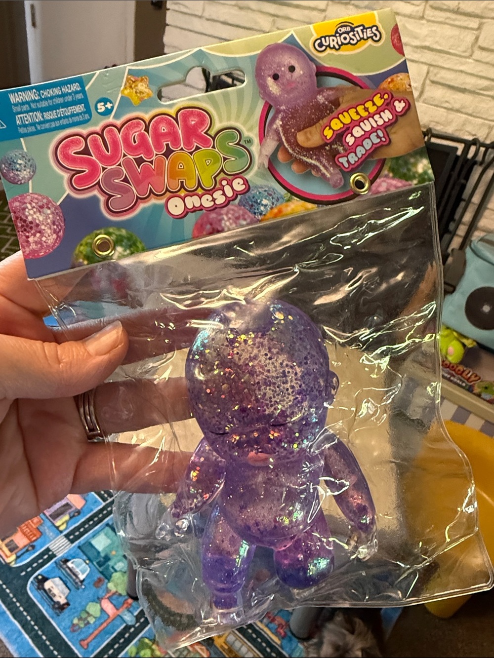 Sugar Swap- Glitter Purple- jumbo baby Squeezable Toy